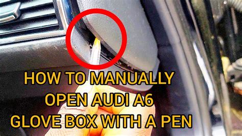 2011 audi a6 electric glove box does not open fix|Audi glovebox release button.